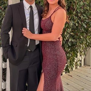 X-Small sparkly Burgundy Prom Dress
